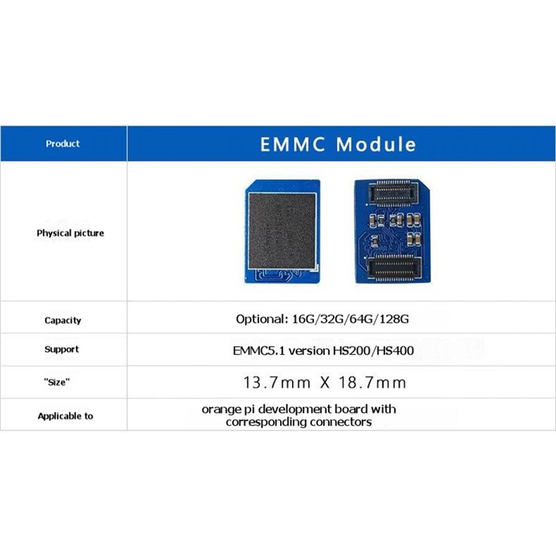 Module A13E-EMMC 32 Go pour Or - Orange Pi 5 Plus 32Gb avis et prix