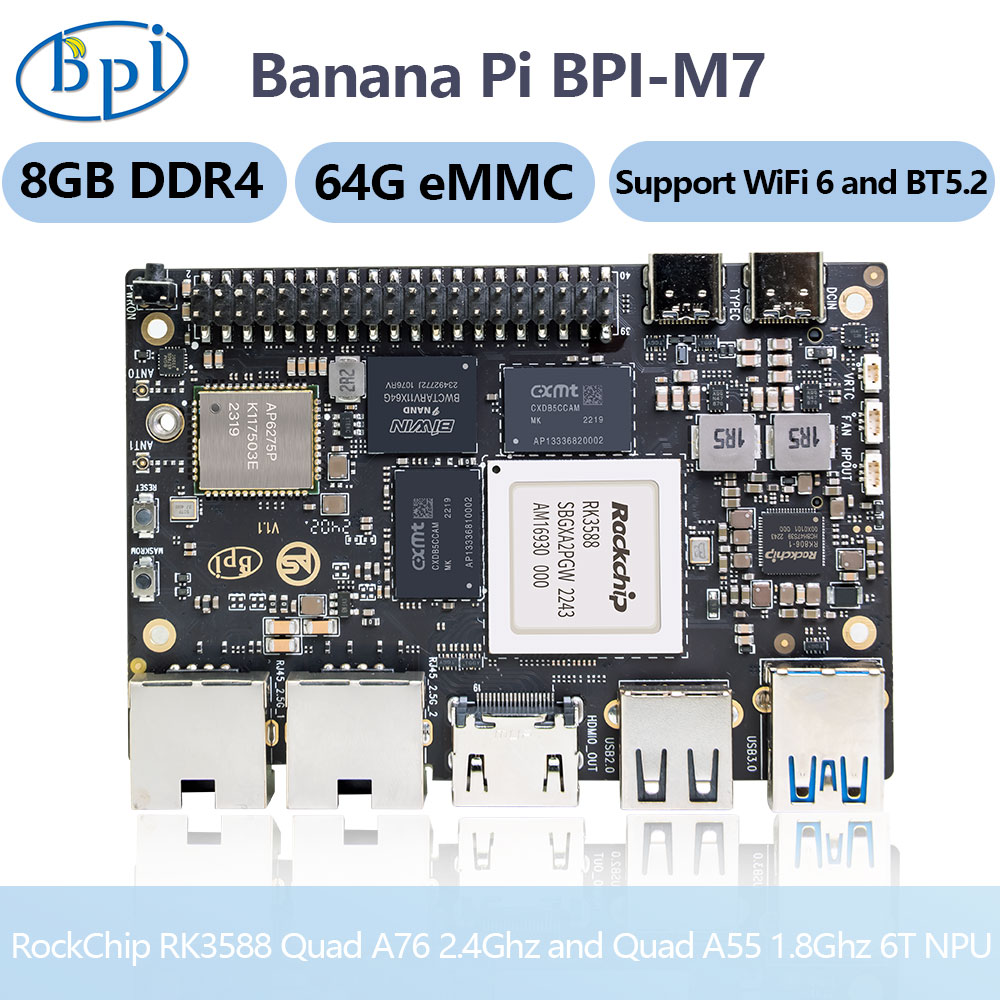 Banana Pi BPI-M7 Rockchip RK35 - Banana Pi Bpi M7 Rk3588 avis et prix