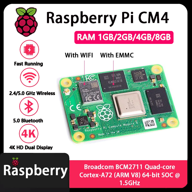 Raspberry Pi CM4 1GB/2GB/4GB/8 - Compute Module 4 32Gb Wifi avis et prix